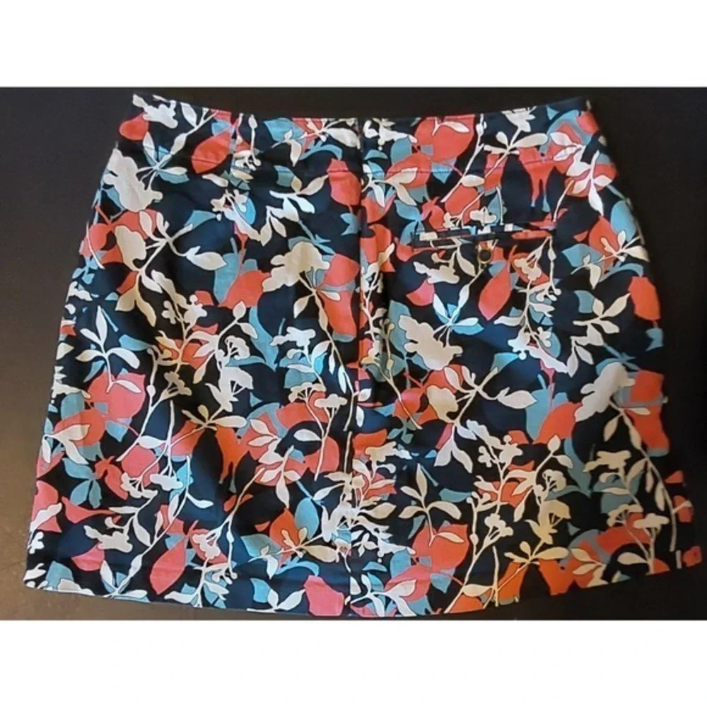 Women's Lady Hagen Skort Skirt, Size 8, Blues, Coral & White‎